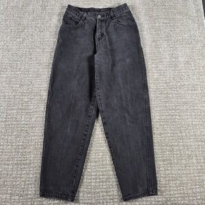 Vintage 90s Gitano Jeans Womens 26x26 6P Fade Black Denim High Rise Mom Tapered